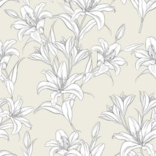 Load image into Gallery viewer, Floral Lily Peel &amp; Stick Wallpaper N012007
