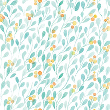 Load image into Gallery viewer, Blue Leaves Peel &amp; Stick Wallpaper N012009
