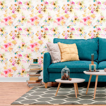 Load image into Gallery viewer, Watercolor Floral Peel &amp; Stick Wallpaper N012018
