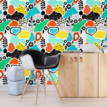Load image into Gallery viewer, Abstract Childlike Colorful Peel &amp; Stick Wallpaper N012019
