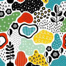 Load image into Gallery viewer, Abstract Childlike Colorful Peel &amp; Stick Wallpaper N012019
