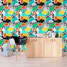 Load image into Gallery viewer, Abstract Childlike Colorful Peel &amp; Stick Wallpaper N012019
