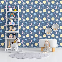 Load image into Gallery viewer, Childlike Night Sky Peel &amp; Stick Wallpaper N012020
