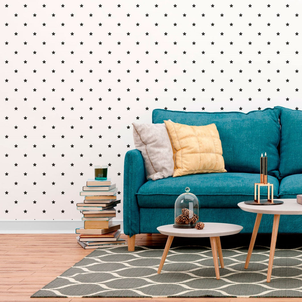 Geometric Stars and Dots Peel & Stick Wallpaper N012033