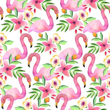 Load image into Gallery viewer, Flamingos and Flowers Peel &amp; Stick Wallpaper N012040
