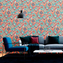 Load image into Gallery viewer, Floral Mandala Peel &amp; Stick Wallpaper N012042
