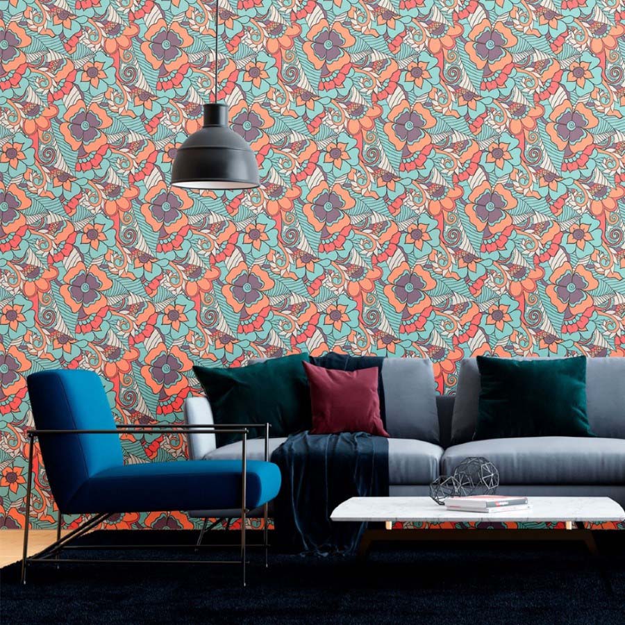 Floral Mandala Peel & Stick Wallpaper N012042