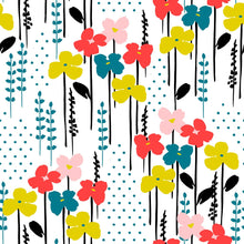 Load image into Gallery viewer, Floral Polka Dot Peel &amp; Stick Wallpaper N012043
