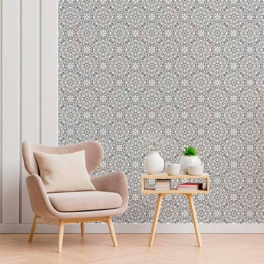Floral Mandala Peel & Stick Wallpaper N012062