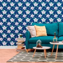 Load image into Gallery viewer, Floral Hibiscus Peel &amp; Stick Wallpaper N012078
