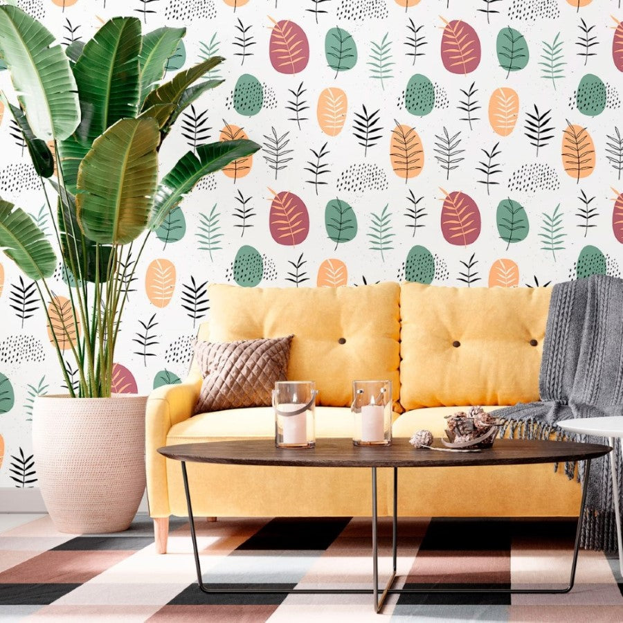 Leaves Peel & Stick Wallpaper N012086