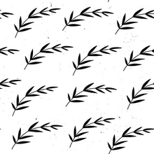 Load image into Gallery viewer, Leaves White Black Peel &amp; Stick Wallpaper N012093
