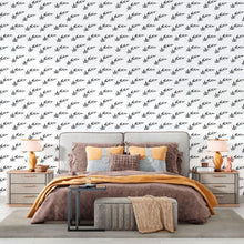 Load image into Gallery viewer, Leaves White Black Peel &amp; Stick Wallpaper N012093
