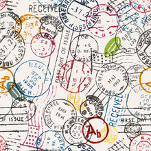 Load image into Gallery viewer, Stamps of Travels Peel &amp; Stick Wallpaper N012103
