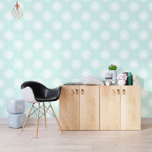 Load image into Gallery viewer, Floral Mandala Peel &amp; Stick Wallpaper N012116
