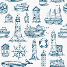 Load image into Gallery viewer, Traveling in the Ocean Peel &amp; Stick Wallpaper N012118
