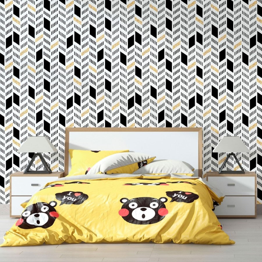 Geometric Chevron Peel & Stick Wallpaper N012125