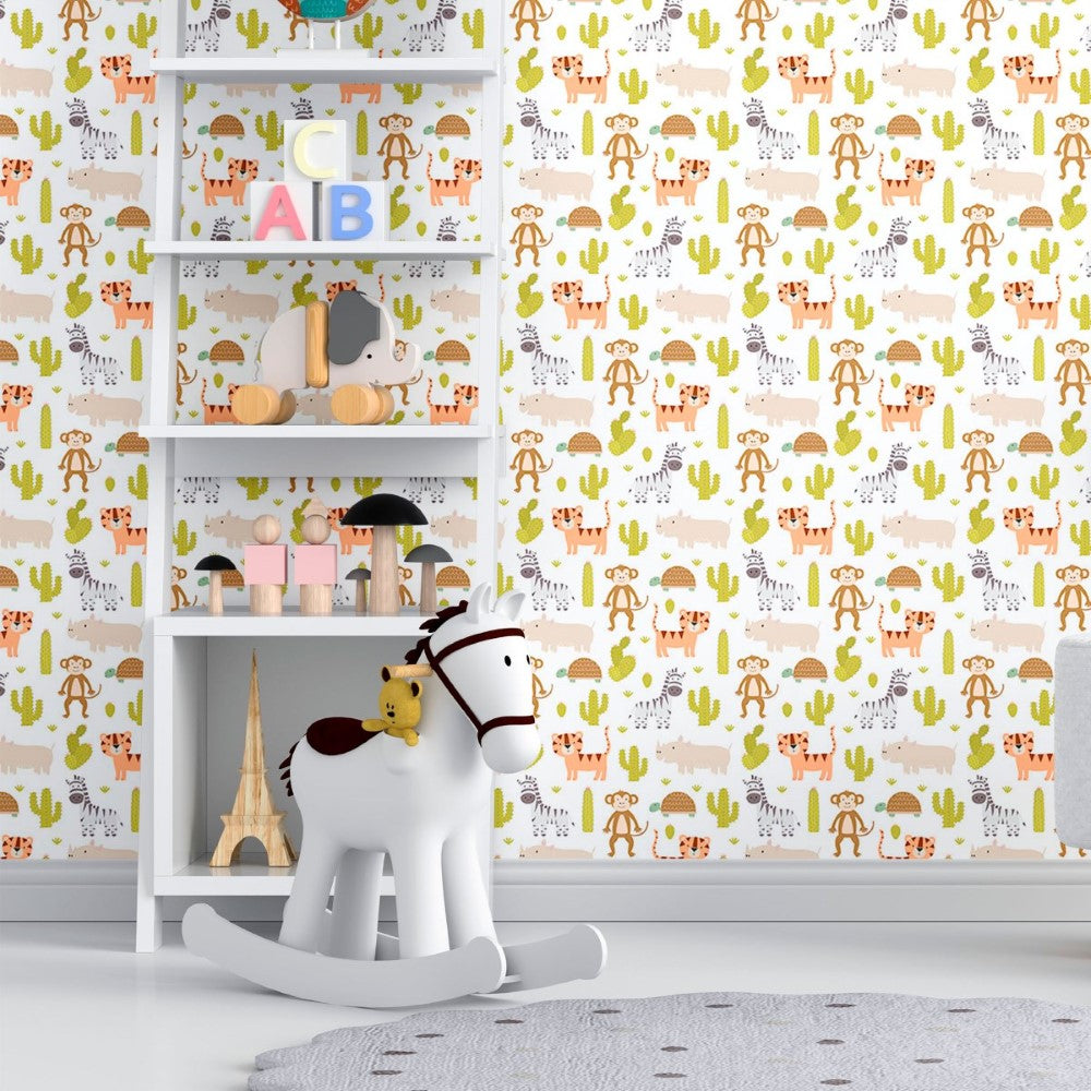 Animais Cartoon Peel & Stick Wallpaper N012102