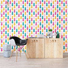 Load image into Gallery viewer, Pineapple Colorful Peel &amp; Stick Wallpaper N012131
