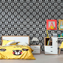 Load image into Gallery viewer, Classic Damask P&amp;B Peel &amp; Stick Wallpaper N012134
