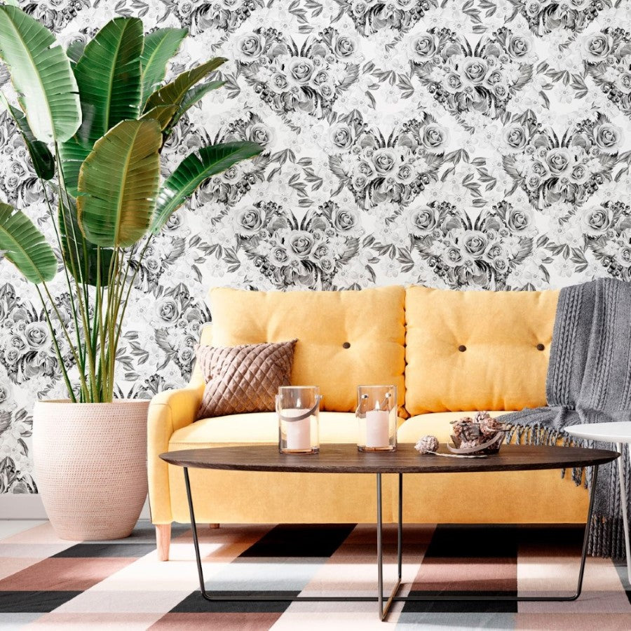 Floral Roses Peel & Stick Wallpaper N012149