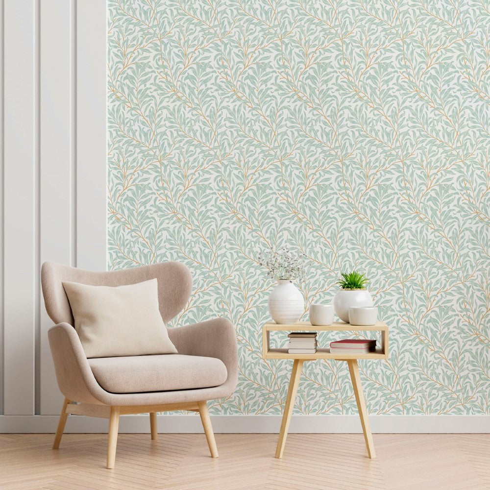 Leaves Willow Bough Peel & Stick Wallpaper N012156