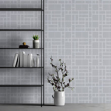 Load image into Gallery viewer, Grey Brick Wall Peel &amp; Stick Wallpaper N013001
