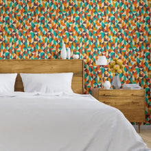 Load image into Gallery viewer, Abstract Geometric Shapes Colorful Peel &amp; Stick Wallpaper N013008
