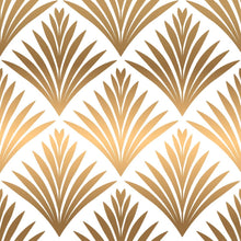 Load image into Gallery viewer, Geometric Art Deco Leaves Peel &amp; Stick Wallpaper N013029
