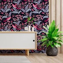 Load image into Gallery viewer, Leaves and Birds Peel &amp; Stick Wallpaper N013041
