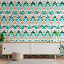 Load image into Gallery viewer, Geometric Ethnic Colorful Peel &amp; Stick Wallpaper N013063
