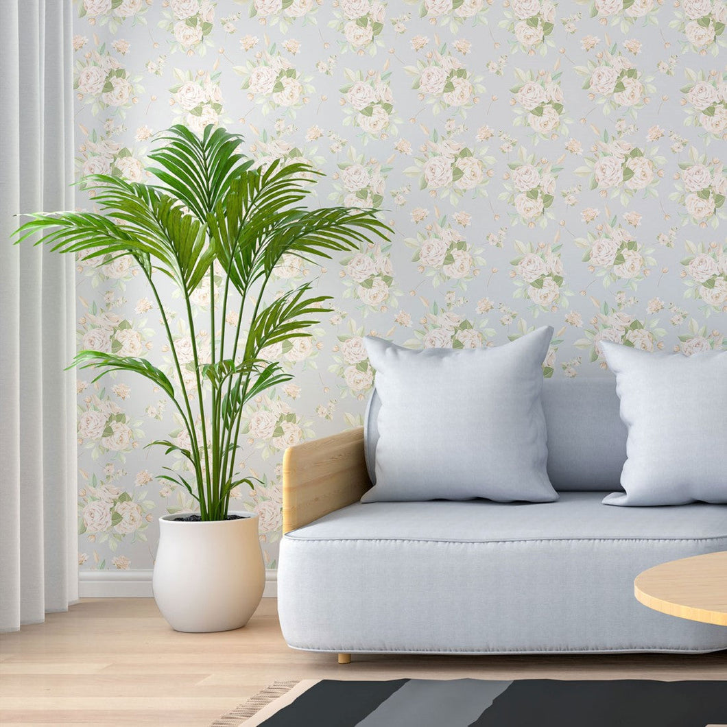 Floral Roses Peel & Stick Wallpaper N013086