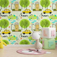 Load image into Gallery viewer, Vintage Summer Peel &amp; Stick Wallpaper N013100
