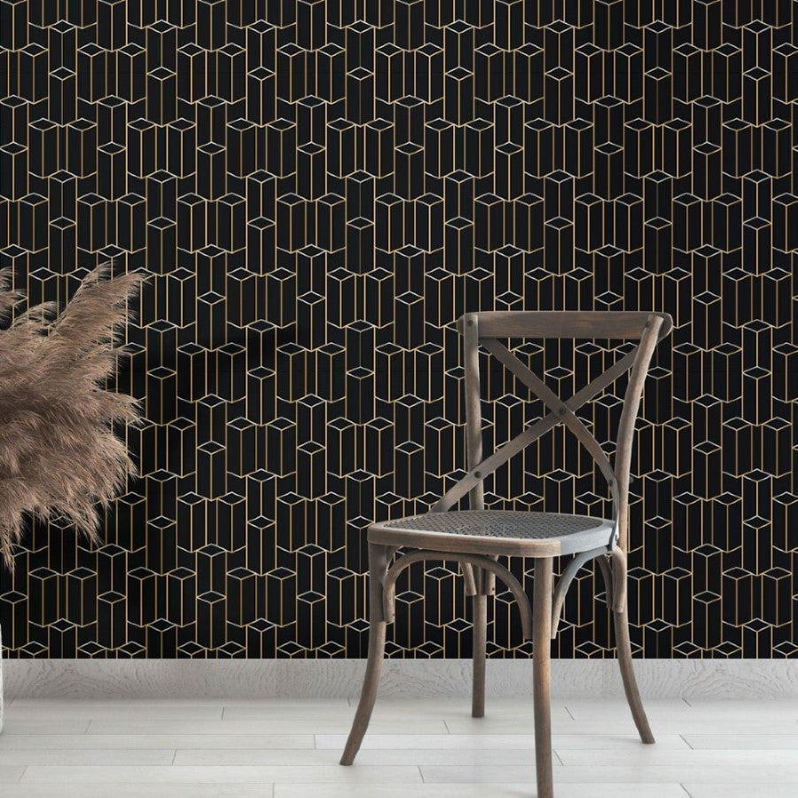 Geometric Floral Peel & Stick Wallpaper N011004