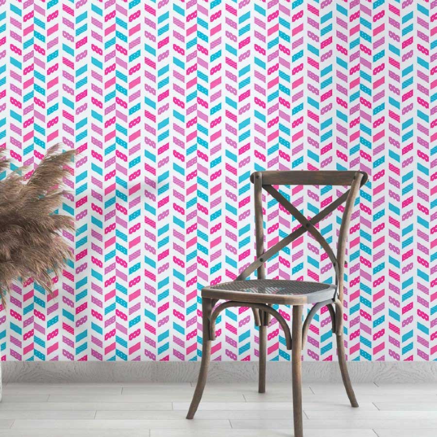 Abstract Chevron Peel & Stick Wallpaper N016001