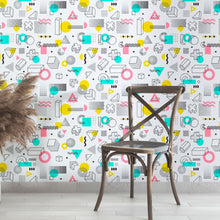 Load image into Gallery viewer, Geometric Teen Peel &amp; Stick Wallpaper N013115
