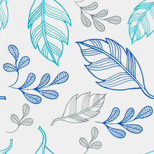 Load image into Gallery viewer, Blue Leaves Peel &amp; Stick Wallpaper N013127
