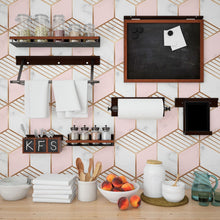 Load image into Gallery viewer, Geometric Marble Peel &amp; Stick Wallpaper N013144
