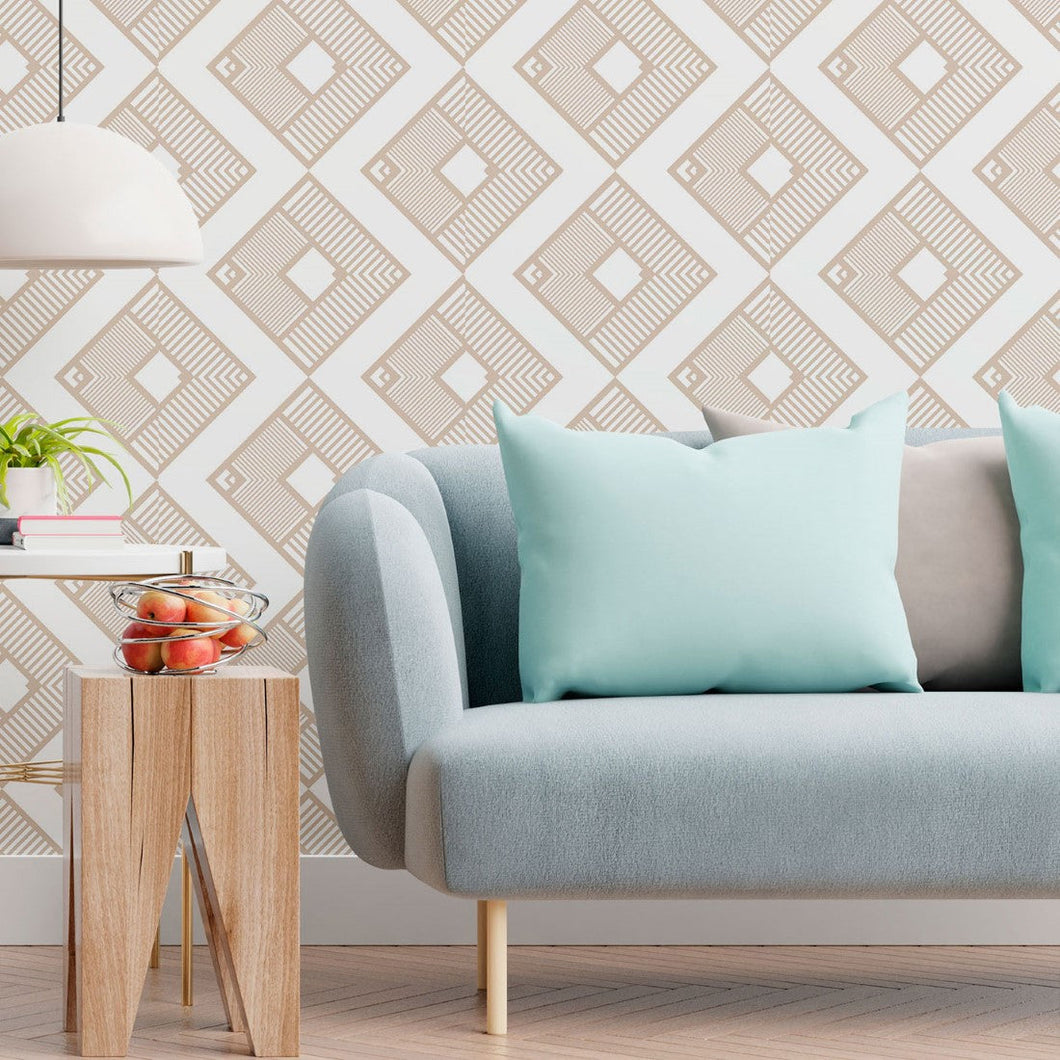 Abstract Geometric Shapes Peel & Stick Wallpaper N013147