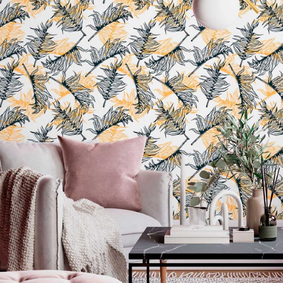 Leaves of Palm Trees Peel & Stick Wallpaper N013157