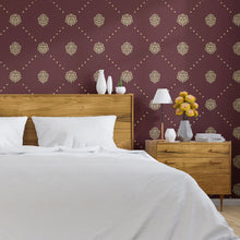 Load image into Gallery viewer, Royal Baroque Damask Peel &amp; Stick Wallpaper N013186
