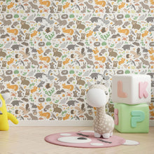 Load image into Gallery viewer, Forest Animals Peel &amp; Stick Wallpaper N013197
