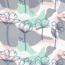 Load image into Gallery viewer, Floral Art Peel &amp; Stick Wallpaper N013206
