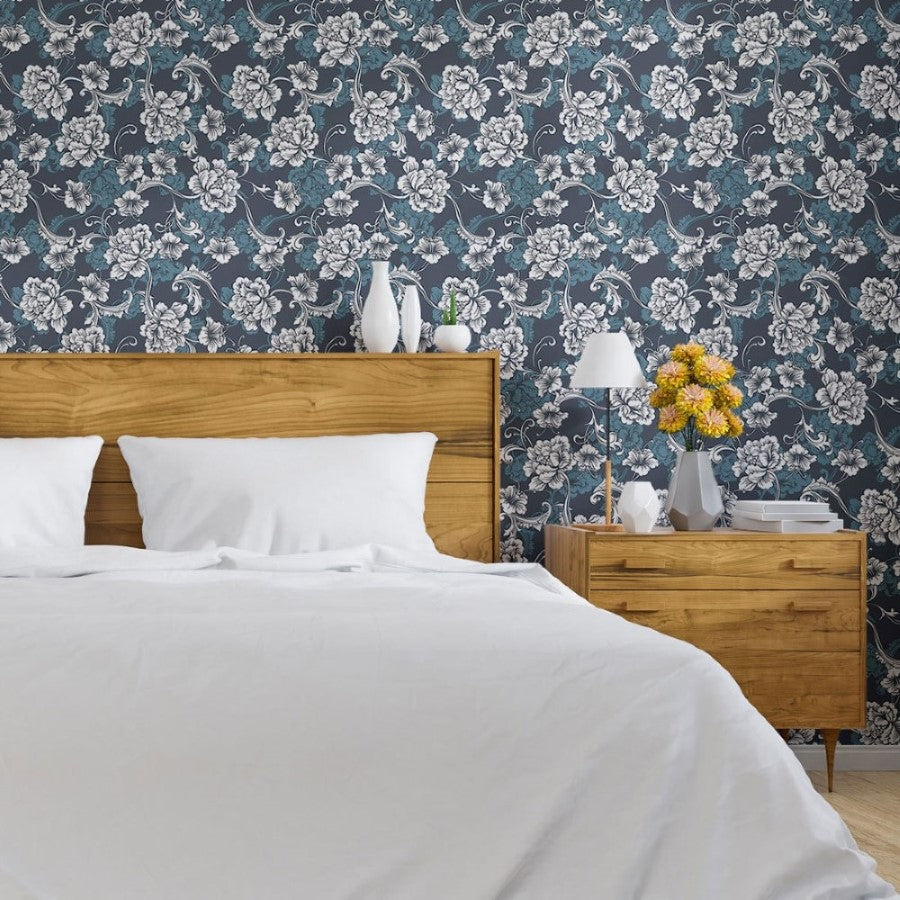 Floral Baroque Peel & Stick Wallpaper N013217