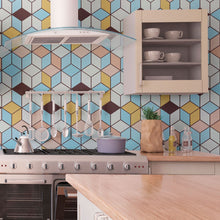 Load image into Gallery viewer, Colorful Cubes Peel &amp; Stick Wallpaper N013219
