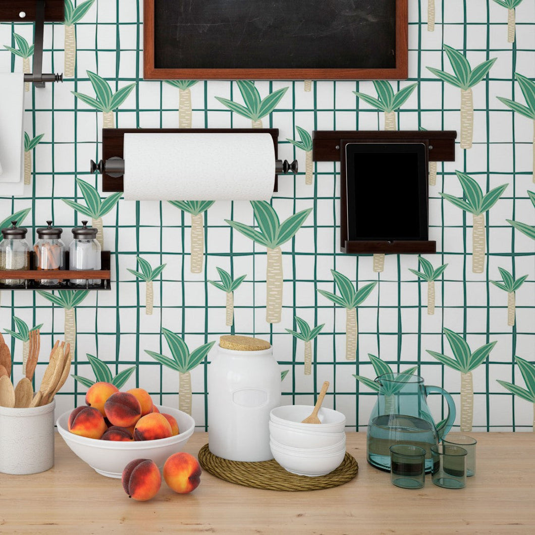 Jungle Grid Peel & Stick Wallpaper N013237