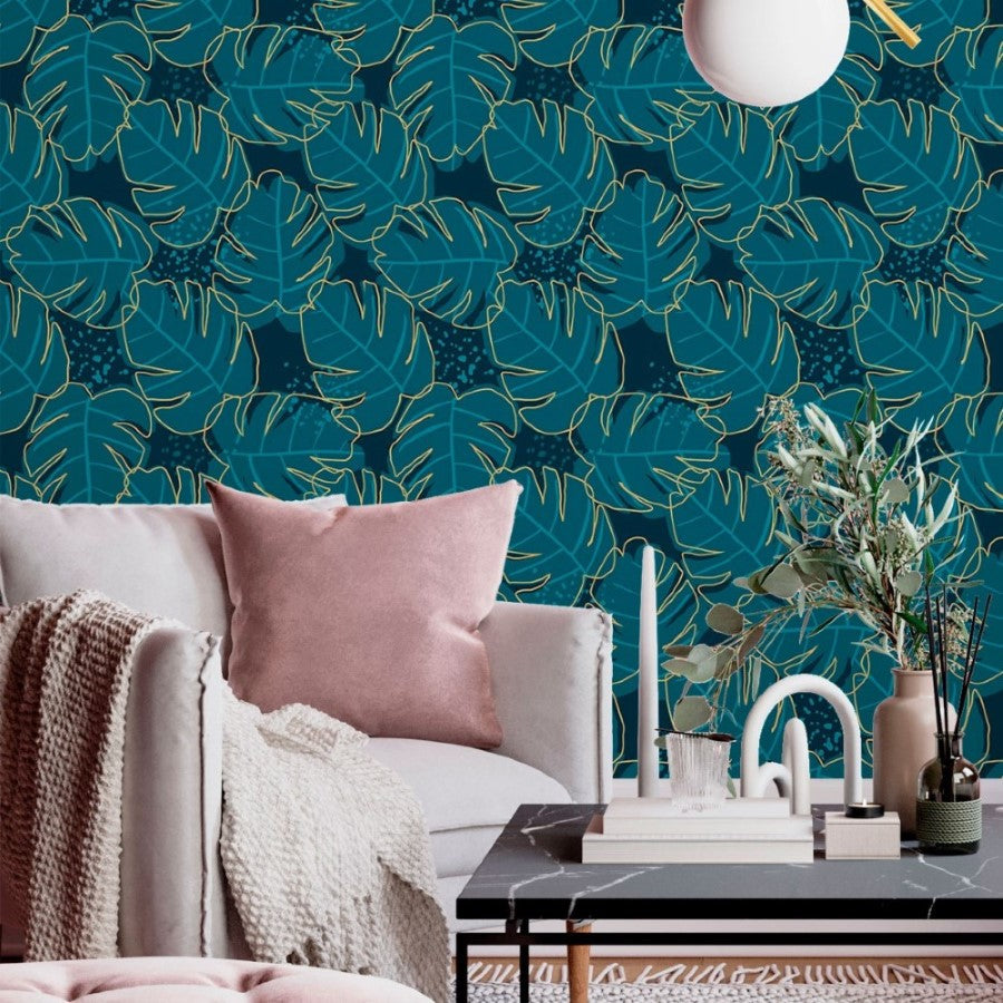 Exotic Leaves Peel & Stick Wallpaper N013240