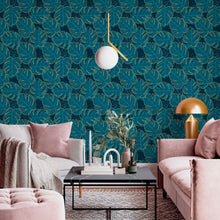 Load image into Gallery viewer, Exotic Leaves Peel &amp; Stick Wallpaper N013240
