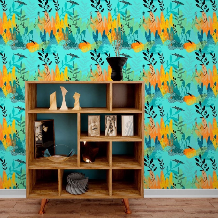 Abstract Forest Peel & Stick Wallpaper N013277