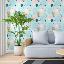 Load image into Gallery viewer, Floral Scandinavian Peel &amp; Stick Wallpaper N013279
